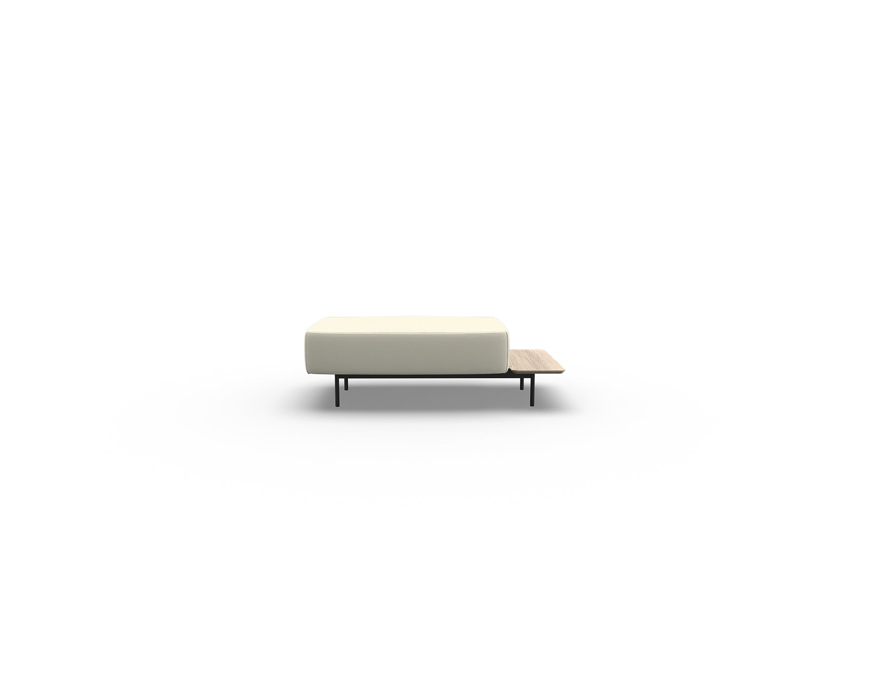 Noon Sofa Ottoman with Right Shelf